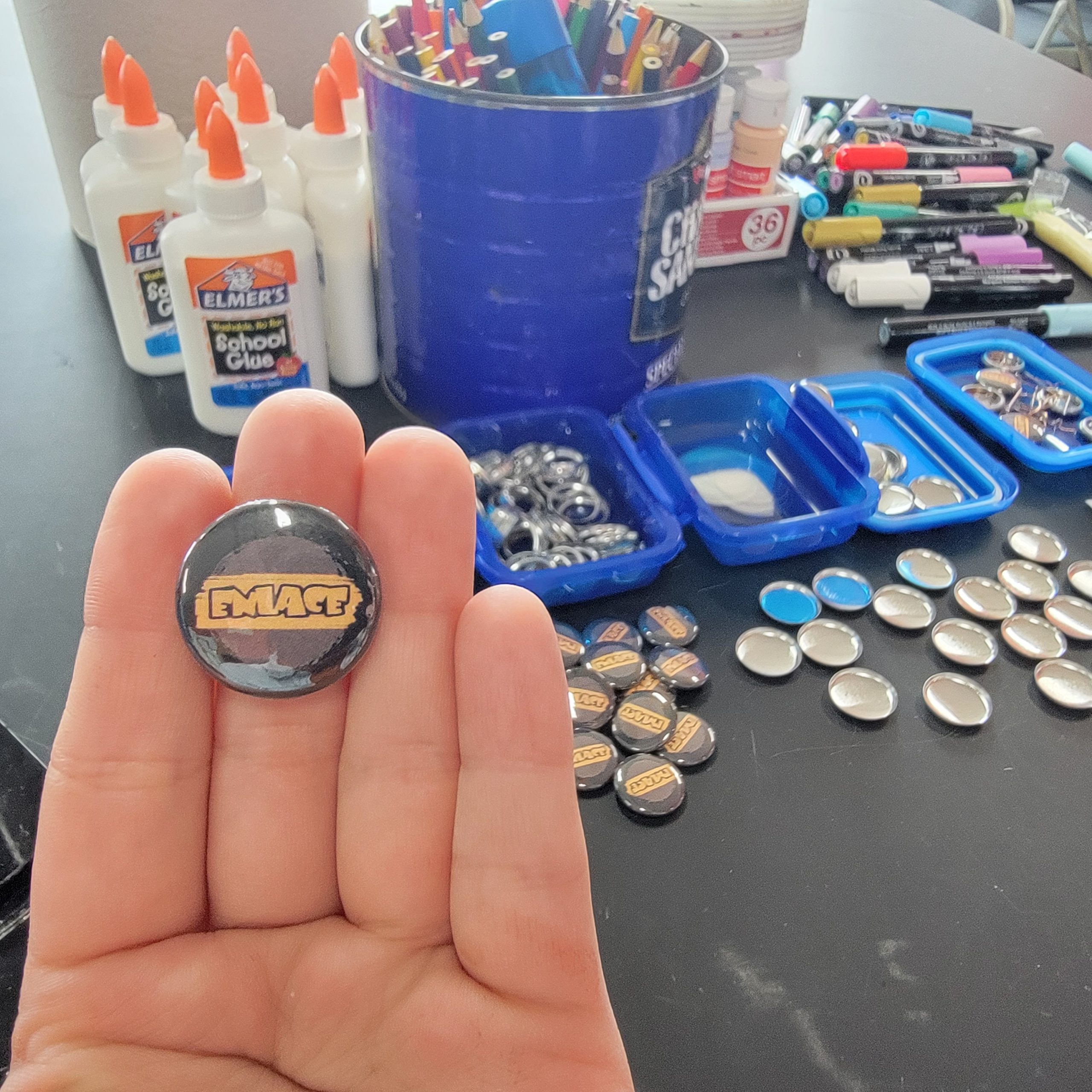 enlace button pins at technocopia