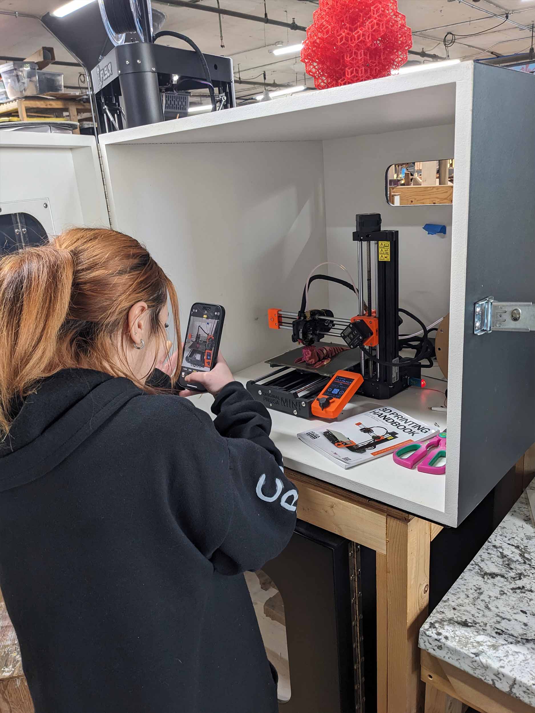 Create 508 watching 3D printer