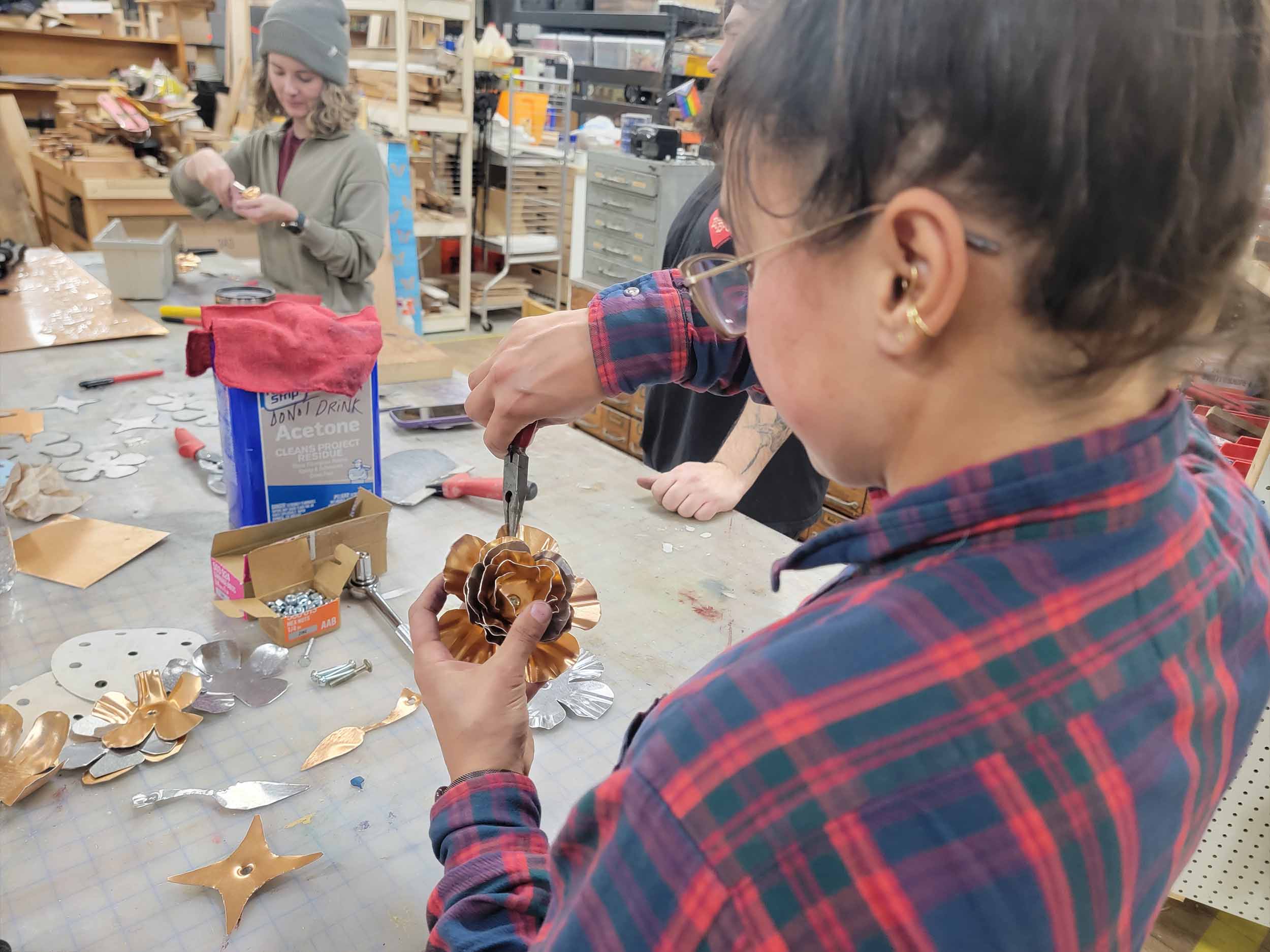 Hannah at metal rose class