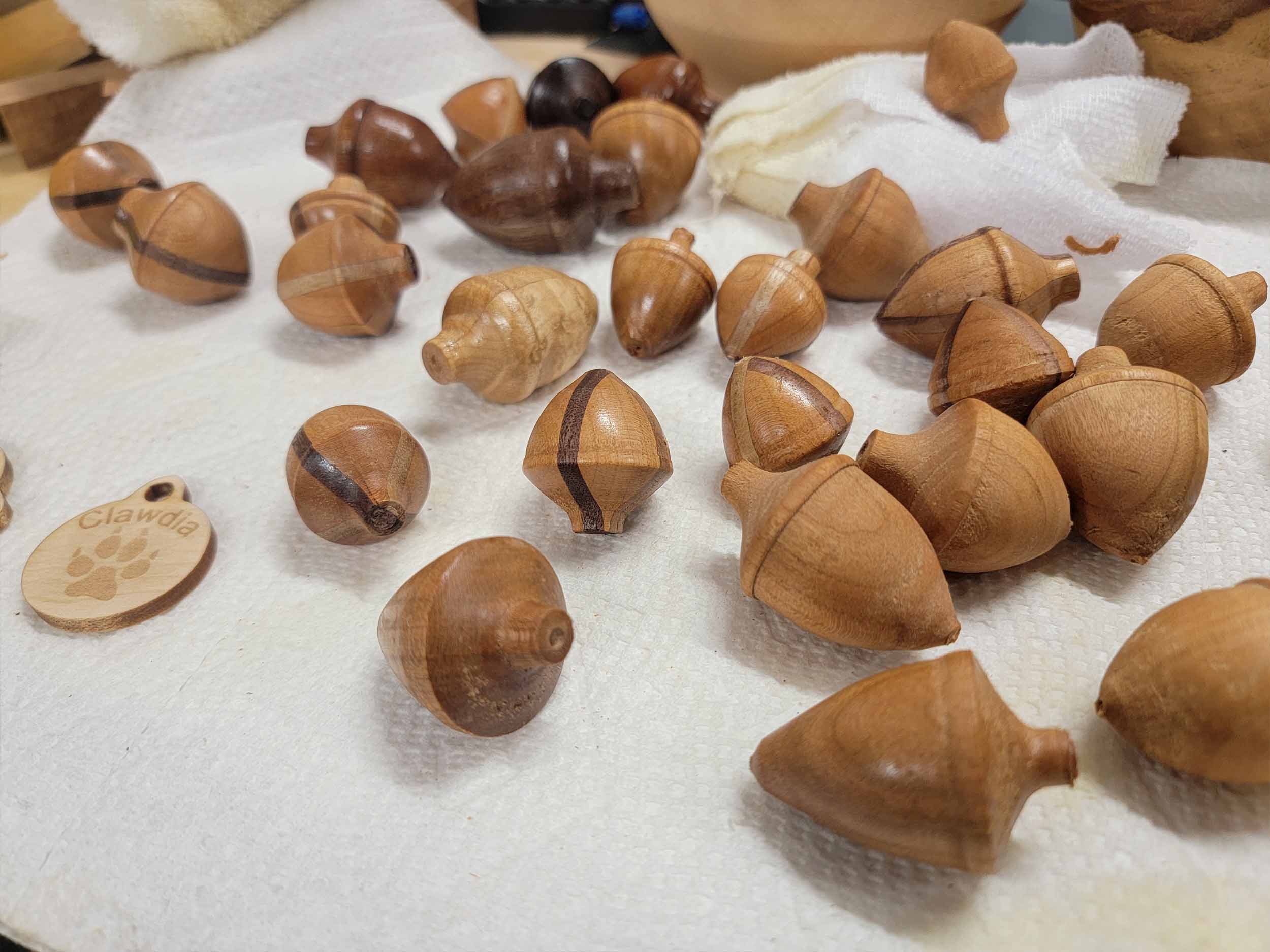 Jon's Wood Turned Acorns