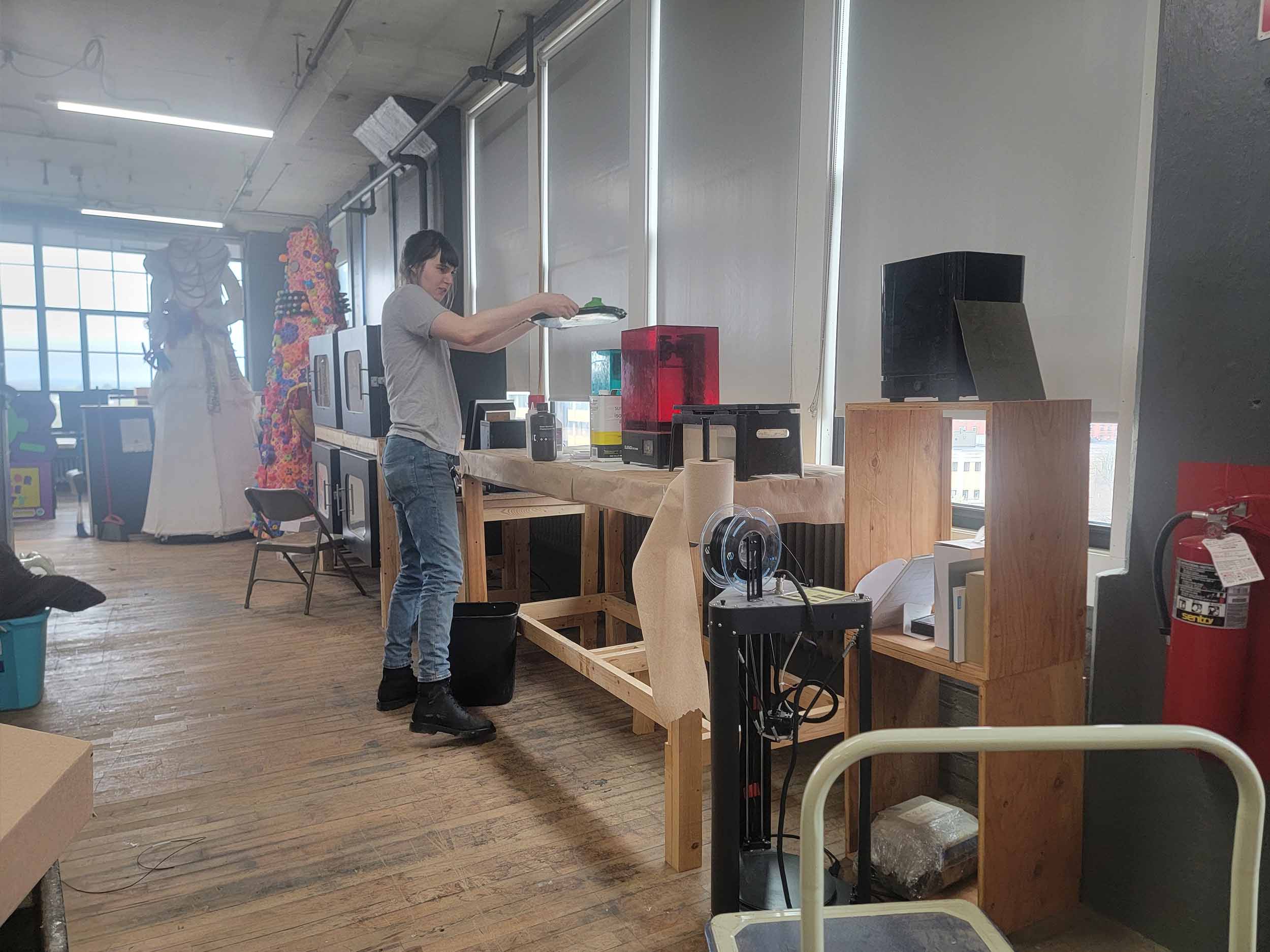 Mars setting up resin printers